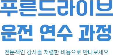 푸른 드라이브 운전 연수 과정